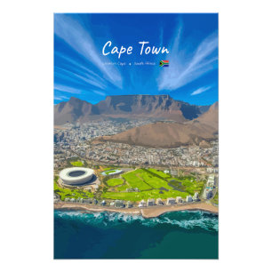 Cape Town, South Africa - Table Mountain View Photo Print