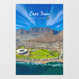 Cape Town, South Africa - Table Mountain View Window Cling