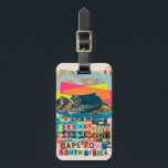 Cape Town South Africa Travel Bo-Kaap Landscape Luggage Tag<br><div class="desc">Cape Town is one of Africa's most popular travel destinations — celebrated for Table Mountain, the iconic colorful houses of Bo-Kaap, a spectacular harbor, and streets full of culture, history, and coastal light. This vibrant collage captures this South African cityscape through bold color and a retro vintage illustration style. The...</div>