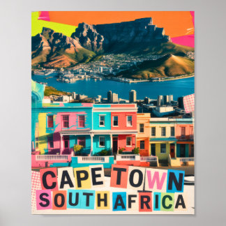 Cape Town South Africa Travel Bo-Kaap Landscape Poster