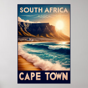 Cape Town - South Africa Vintage Travel Poster