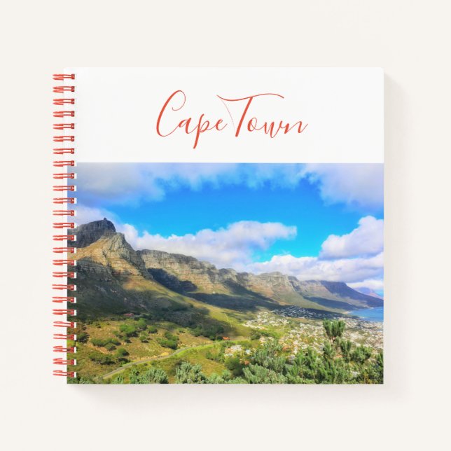 Cape Town Table Mountain 12 Apostles Notebook (Front)