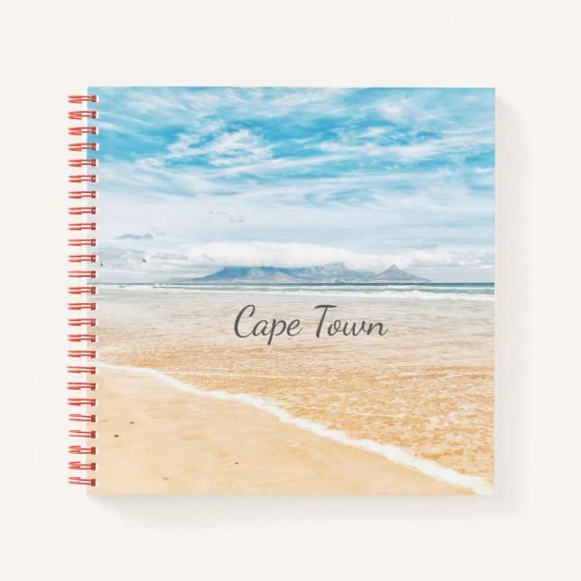 Cape Town Table Mountain Beach Ocean Notebook (Front)