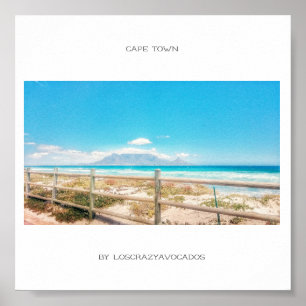 Cape Town Table Mountain Beach Ocean View Poster