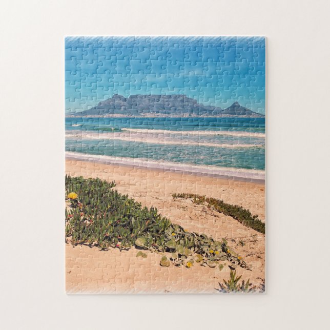 Cape Town Table Mountain Beach Ocean ZA Jigsaw Puzzle (Vertical)