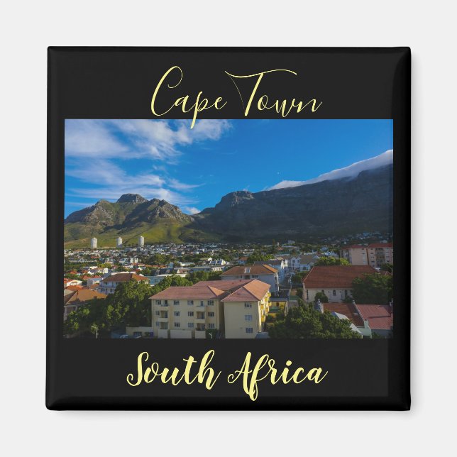 Cape Town Table Mountain Cityscape Magnet (Front)