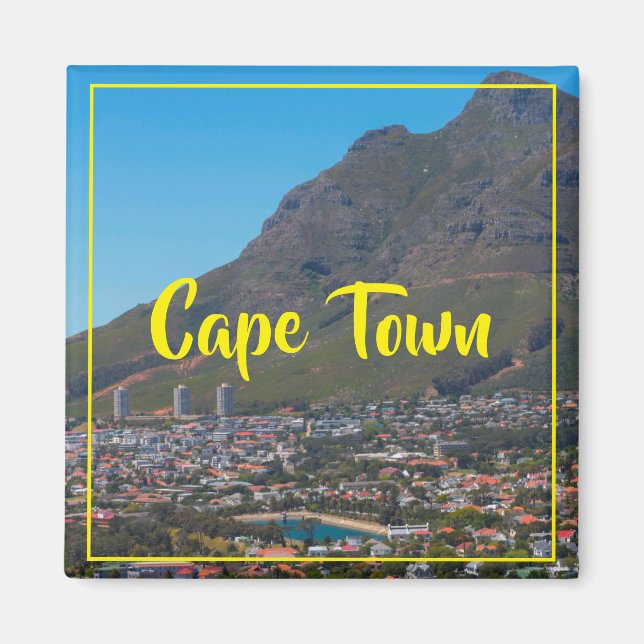 Cape Town Table Mountain Cityscape Magnet (Front)