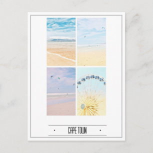 Cape Town Table Mountain Collage Pastel Postcard