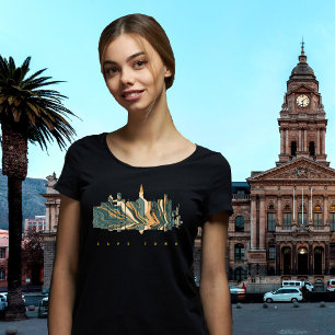 Cape Town Table Mountain Gold Travel T-Shirt