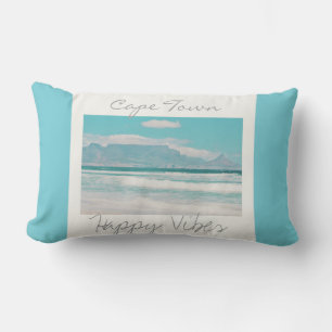 Cape Town Table Mountain Happy Vibes Throw Pillow