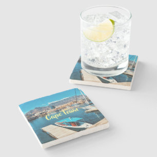 Cape Town Table Mountain Harbour V&A Waterfront Stone Coaster