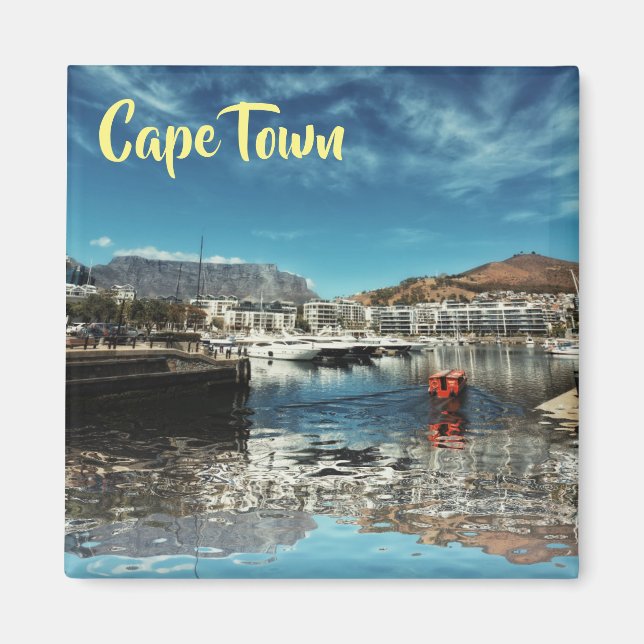 Cape Town Table Mountain Harbour View Magnet (Devant)
