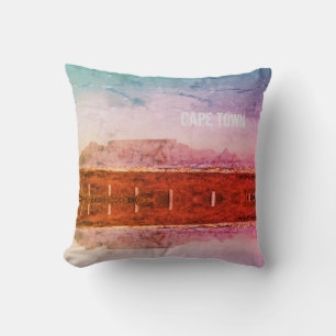 Cape Town Table Mountain Lion's Head South Africa Throw Pillow