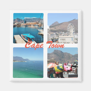 Cape Town Table Mountain Ocean Collage Magnet