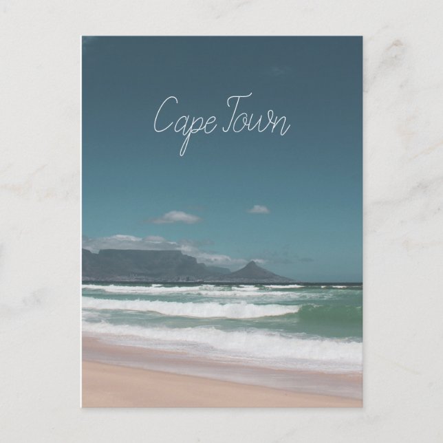 Cape Town Table Mountain Ocean Postcard (Front)