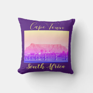 Cape Town Table Mountain South Africa Landscape Throw Pillow