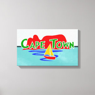 Cape Town Table Mountain Toile Enveloppée Imprimer