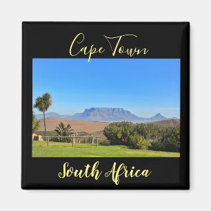 Cape Town Table Mountain View Grass Magnet