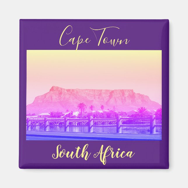 Cape Town Table Mountain View Landscape Magnet (Front)