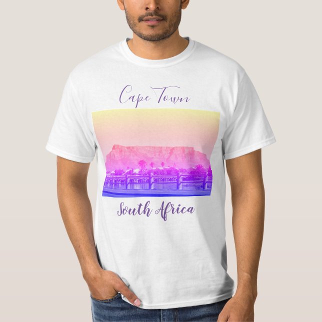 Cape Town Table Mountain View Landscape T-Shirt (Front)