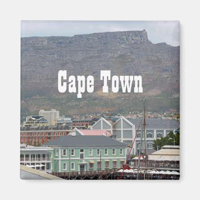 Cape Town Table Mountain Waterfront Cityscape Magnet (Front)