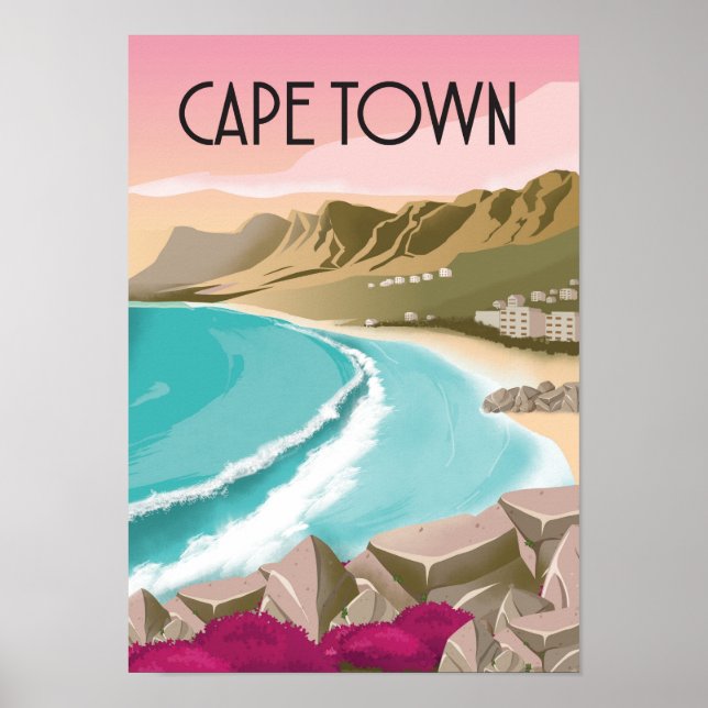 Cape Town | Vintage Travel Poster | Enhanced Matte (Front)