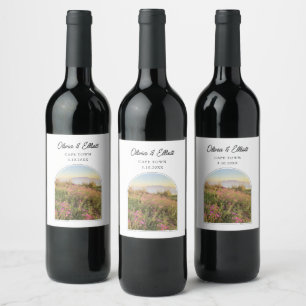 Cape Town Wedding Favour Personalized Wine Label
