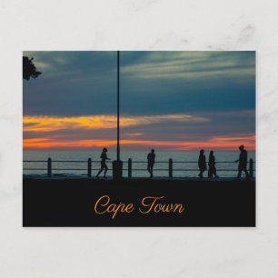 Cape Town ZA Sea Point Promenade Sunset Postcard