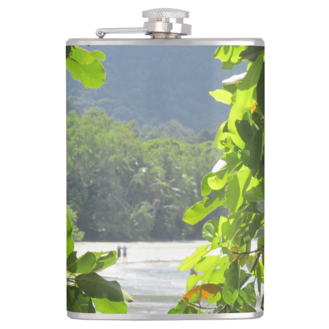 Cape Tribulation Vinyl Wrapped Flask (Front)
