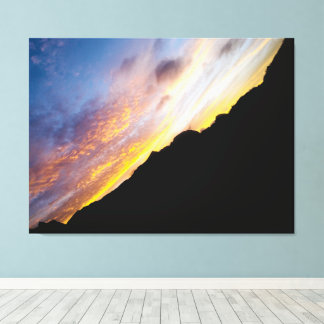 Cape Verde Abstract Sunset Diagonal Mountain Canvas Print