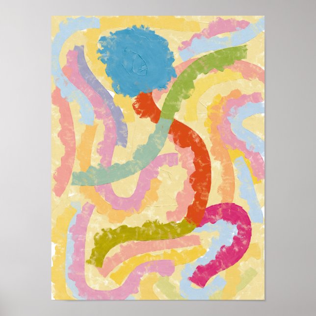 Cape Verde Badja Dance Abstract Illustration Poster (Front)