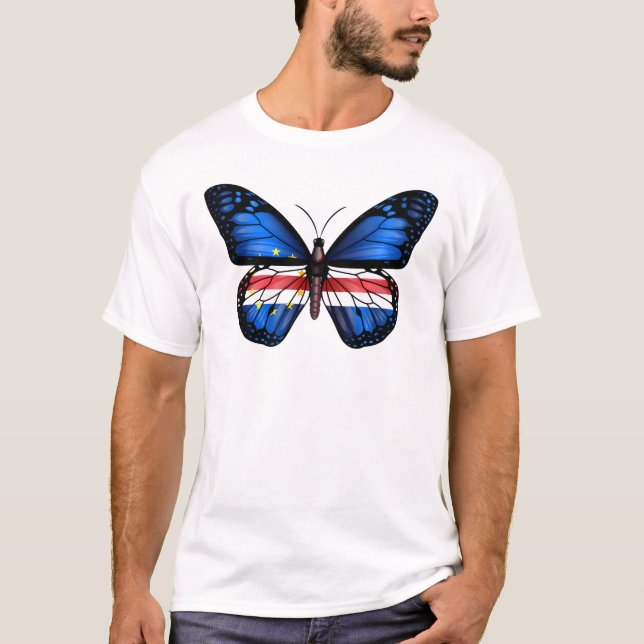 Cape Verde Butterfly flag T-Shirt (Front)