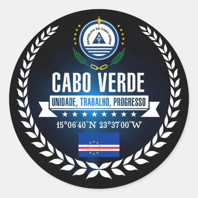 Cape Verde Classic Round Sticker (Front)