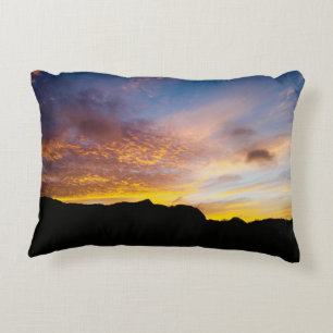 Cape Verde Fiery Sunset Blazing Sky Accent Pillow