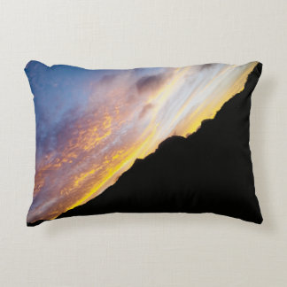 Cape Verde Fiery Sunset Blazing Sky Photography Accent Pillow