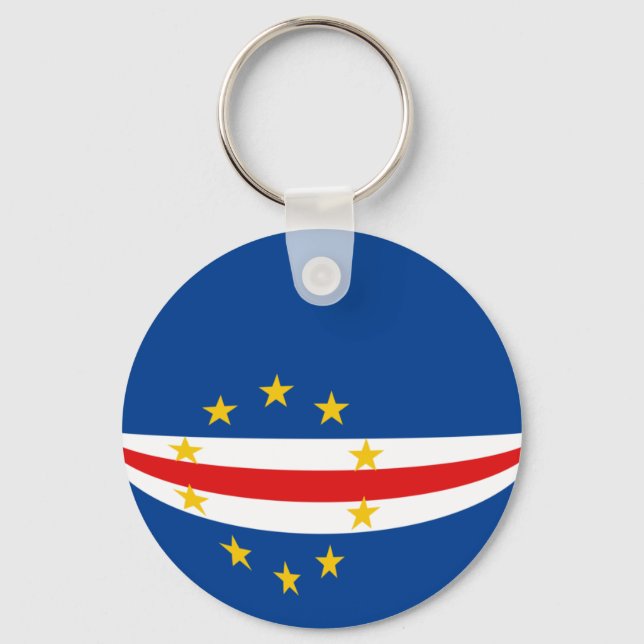 Cape Verde Fisheye Flag Keychain (Front)