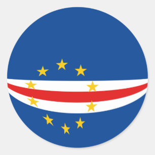 Cape Verde Fisheye Flag Sticker