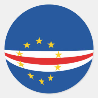 Cape Verde Fisheye Flag Sticker