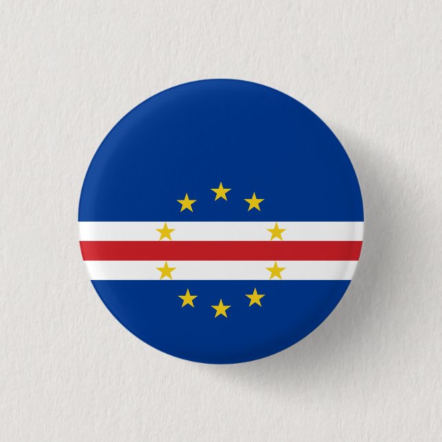 Cape Verde Flag 1 Inch Round Button (Front)