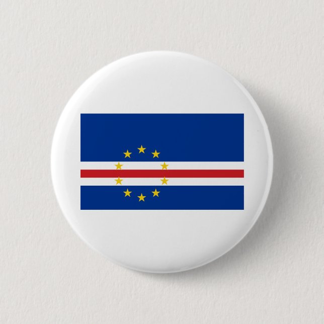 Cape Verde Flag 2 Inch Round Button (Front)