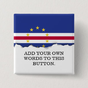 Cape Verde Flag 2 Inch Square Button
