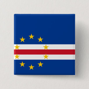 Cape Verde Flag 2 Inch Square Button