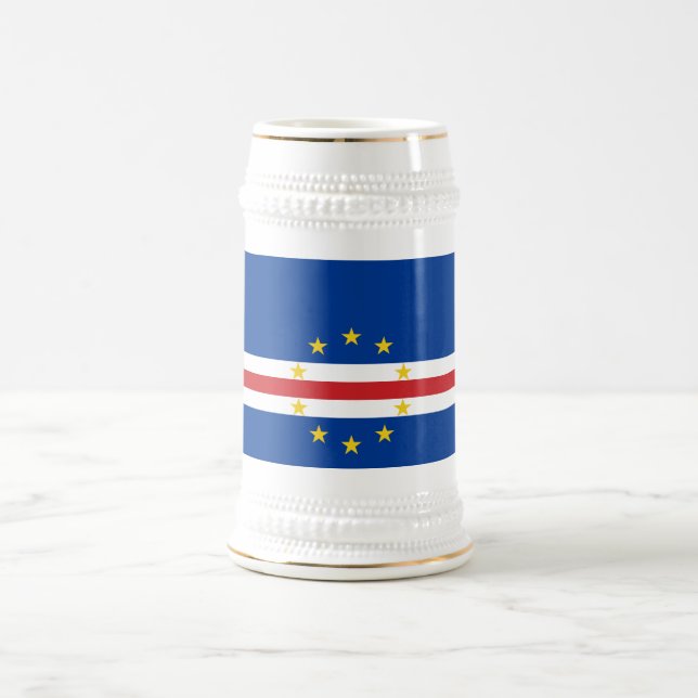 Cape Verde Flag Beer Stein (Center)