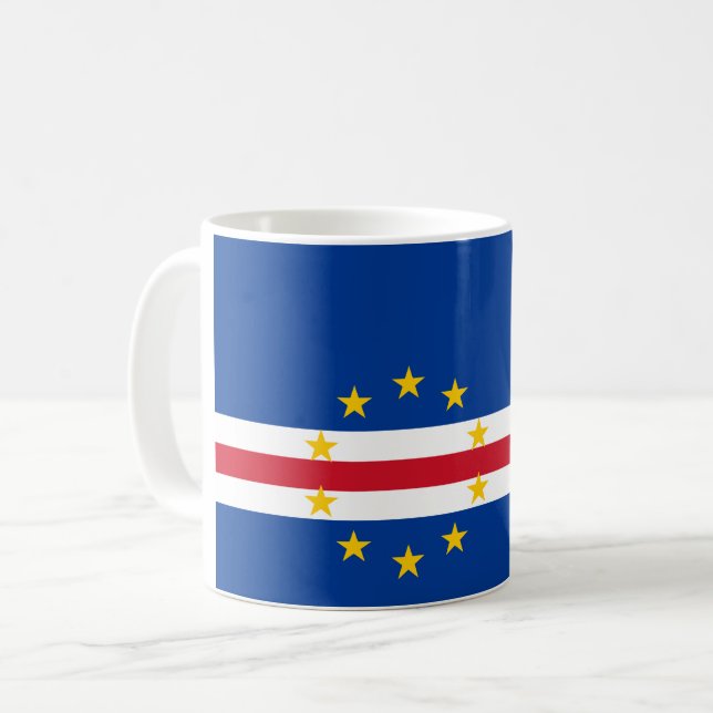 Cape Verde Flag Coffee Mug (Front Left)