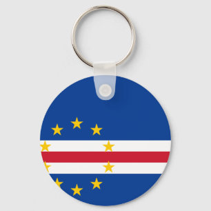 Cape Verde Flag CV Keychain