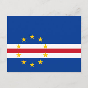 Cape Verde Flag CV Postcard