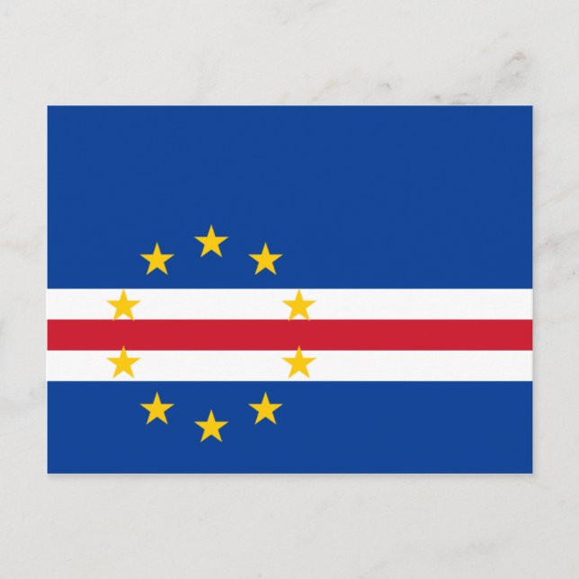 Cape Verde Flag CV Postcard (Front)