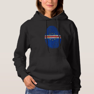 Cape Verde Flag Fingerprint In My Dna For Cabo Ver Hoodie