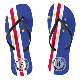 Cape Verde Flag Flip Flops