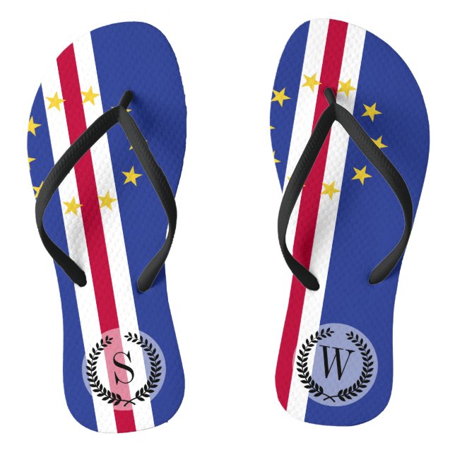Cape Verde Flag Flip Flops (Footbed)